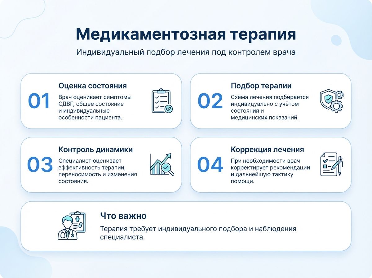 Лечение СДВГ в Зуевке у детей и взрослыхинфографика